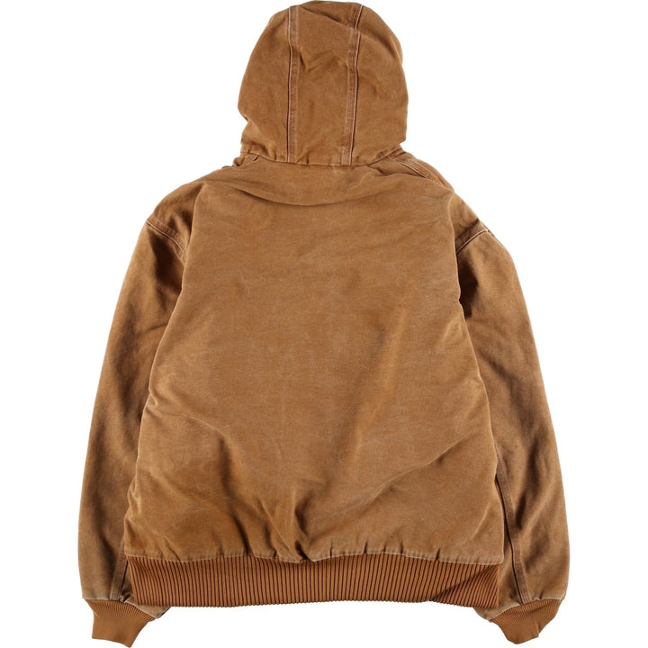 Carhartt Active Jacket, Padded Duck Full-Zip Hoodie, Men's XL cotton beige type brown Vintage Second Hand