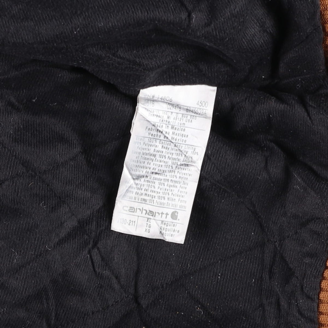 Carhartt Active Jacket, Padded Duck Full-Zip Hoodie, Men's XL cotton beige type brown Vintage Second Hand