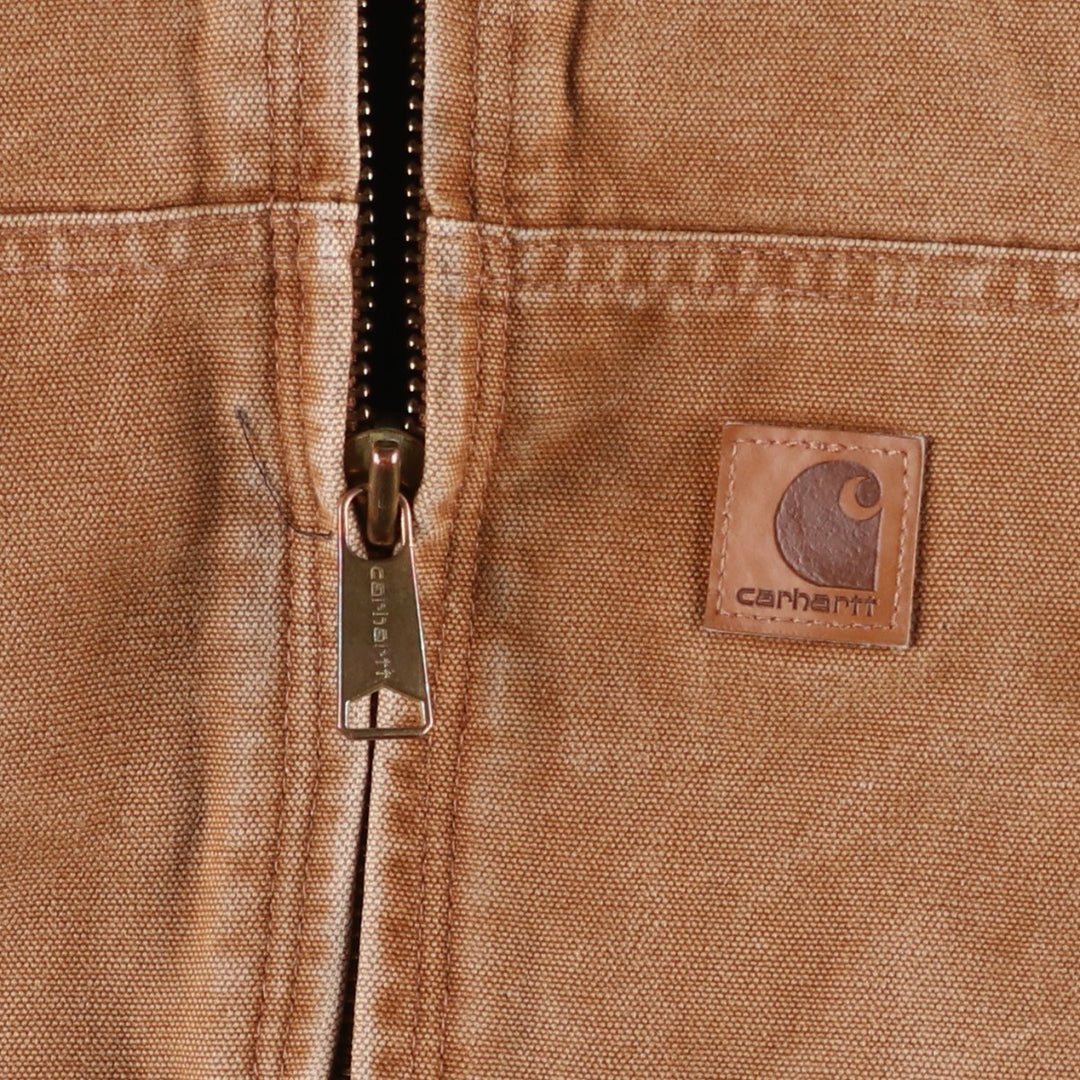 Carhartt Active Jacket, Padded Duck Full-Zip Hoodie, Men's XL cotton beige type brown Vintage Second Hand