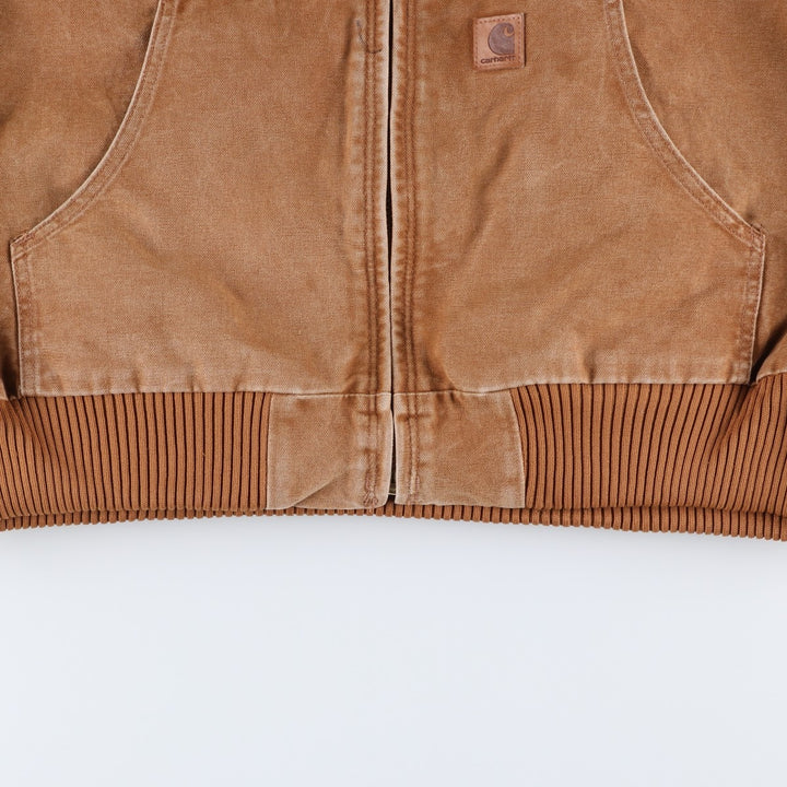 Carhartt Active Jacket, Padded Duck Full-Zip Hoodie, Men's XL cotton beige type brown Vintage Second Hand