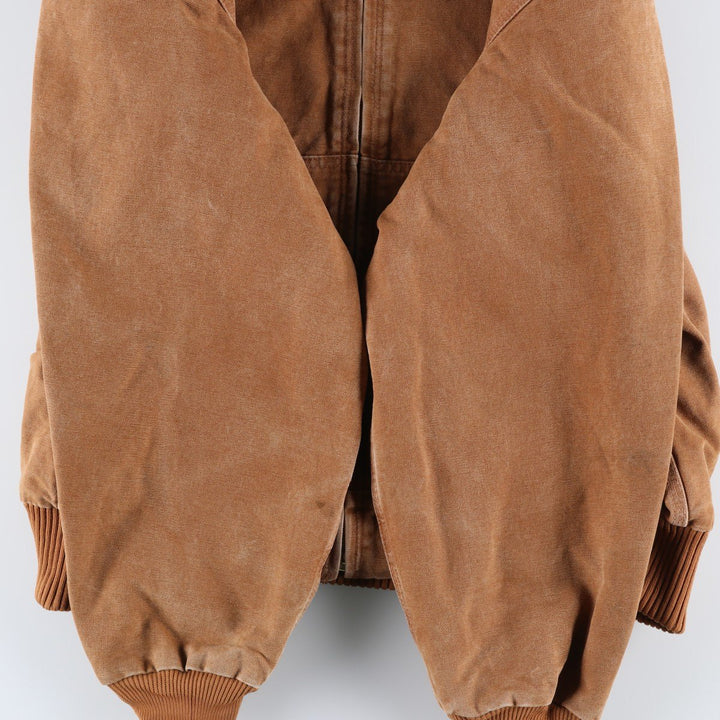 Carhartt Active Jacket, Padded Duck Full-Zip Hoodie, Men's XL cotton beige type brown Vintage Second Hand