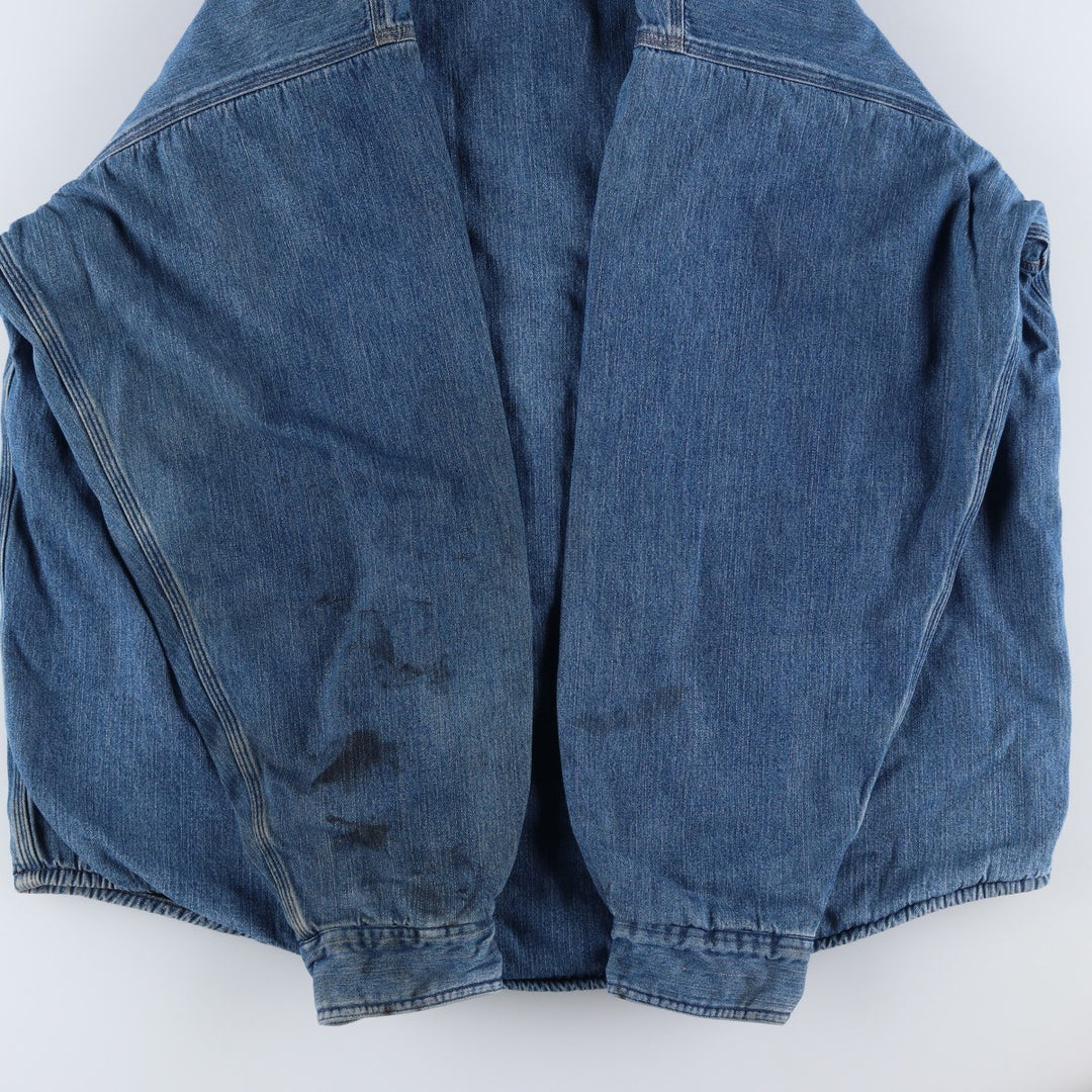 2000'S Carhartt denim shirt jacket, men's size XL cotton blue type Vintage Second Hand