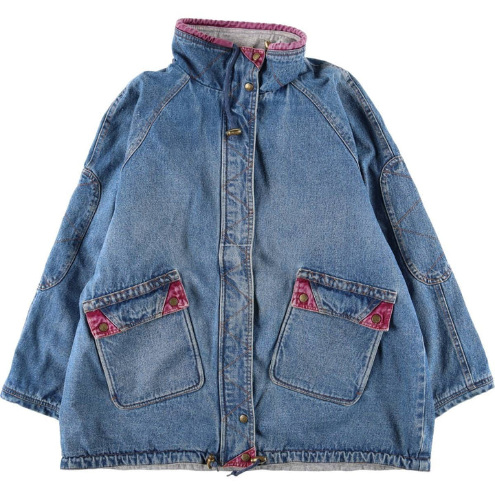 Current Seen Reversible Stand Collar Denim Jacket, Men's Size L cotton blue type Vintage Second Hand