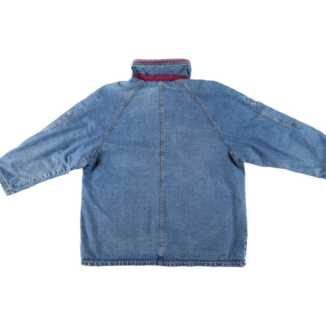 Current Seen Reversible Stand Collar Denim Jacket, Men's Size L cotton blue type Vintage Second Hand