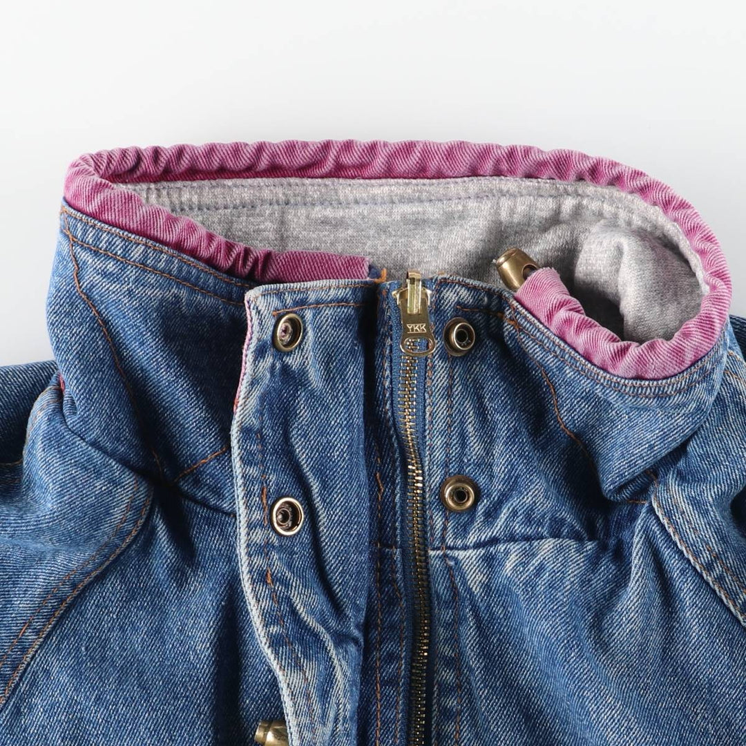 Current Seen Reversible Stand Collar Denim Jacket, Men's Size L cotton blue type Vintage Second Hand