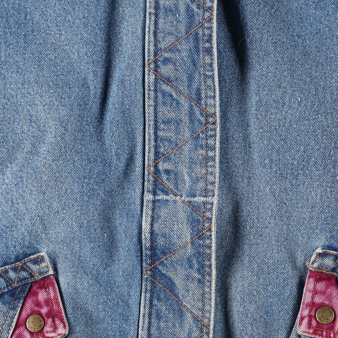 Current Seen Reversible Stand Collar Denim Jacket, Men's Size L cotton blue type Vintage Second Hand