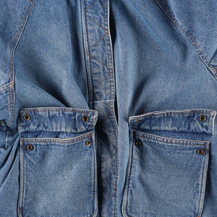 Current Seen Reversible Stand Collar Denim Jacket, Men's Size L cotton blue type Vintage Second Hand