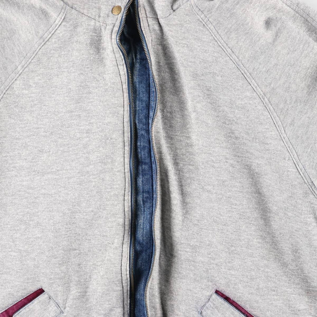 Current Seen Reversible Stand Collar Denim Jacket, Men's Size L cotton blue type Vintage Second Hand