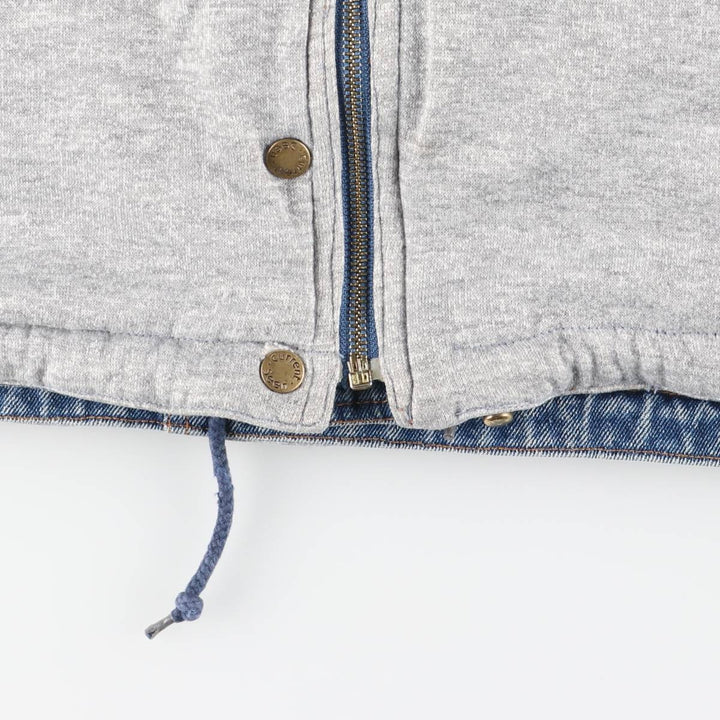 Current Seen Reversible Stand Collar Denim Jacket, Men's Size L cotton blue type Vintage Second Hand