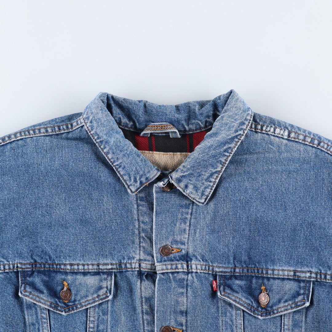 90'S Vintage Levi's Denim Jacket, Made in USA, Men's Size XL unclear blue type Vintage Second Hand