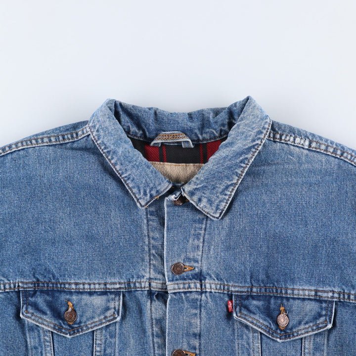 90'S Vintage Levi's Denim Jacket, Made in USA, Men's Size XL unclear blue type Vintage Second Hand