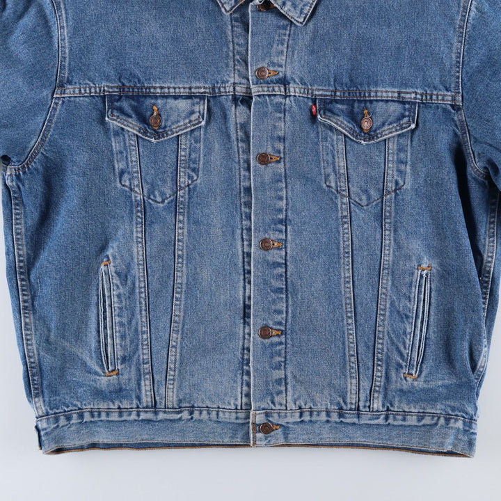 90'S Vintage Levi's Denim Jacket, Made in USA, Men's Size XL unclear blue type Vintage Second Hand