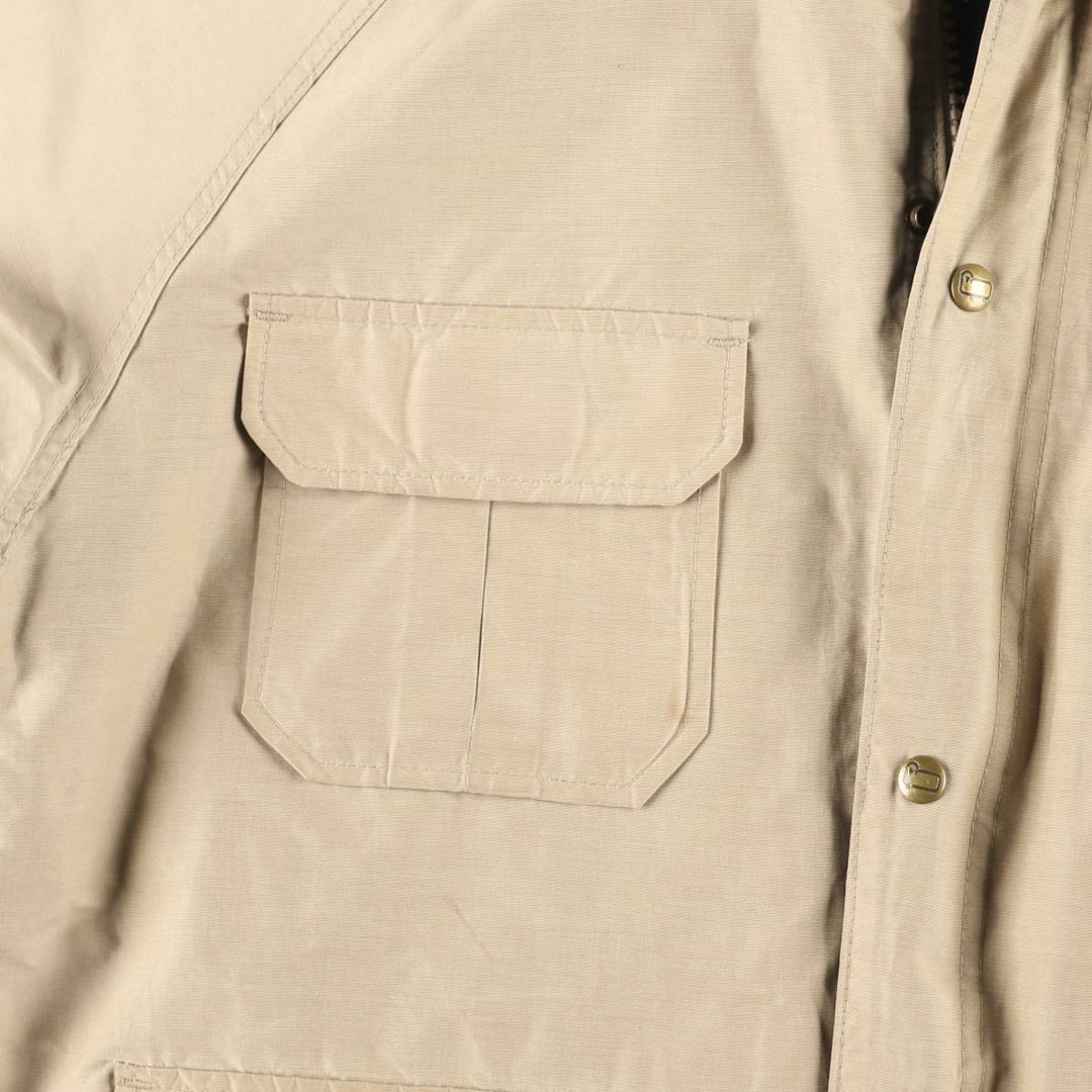 70'S WOOLRICH Mountain Parka Shell Jacket Made in USA Men's L Size Vintage cotton Beige type Vintage Second Hand