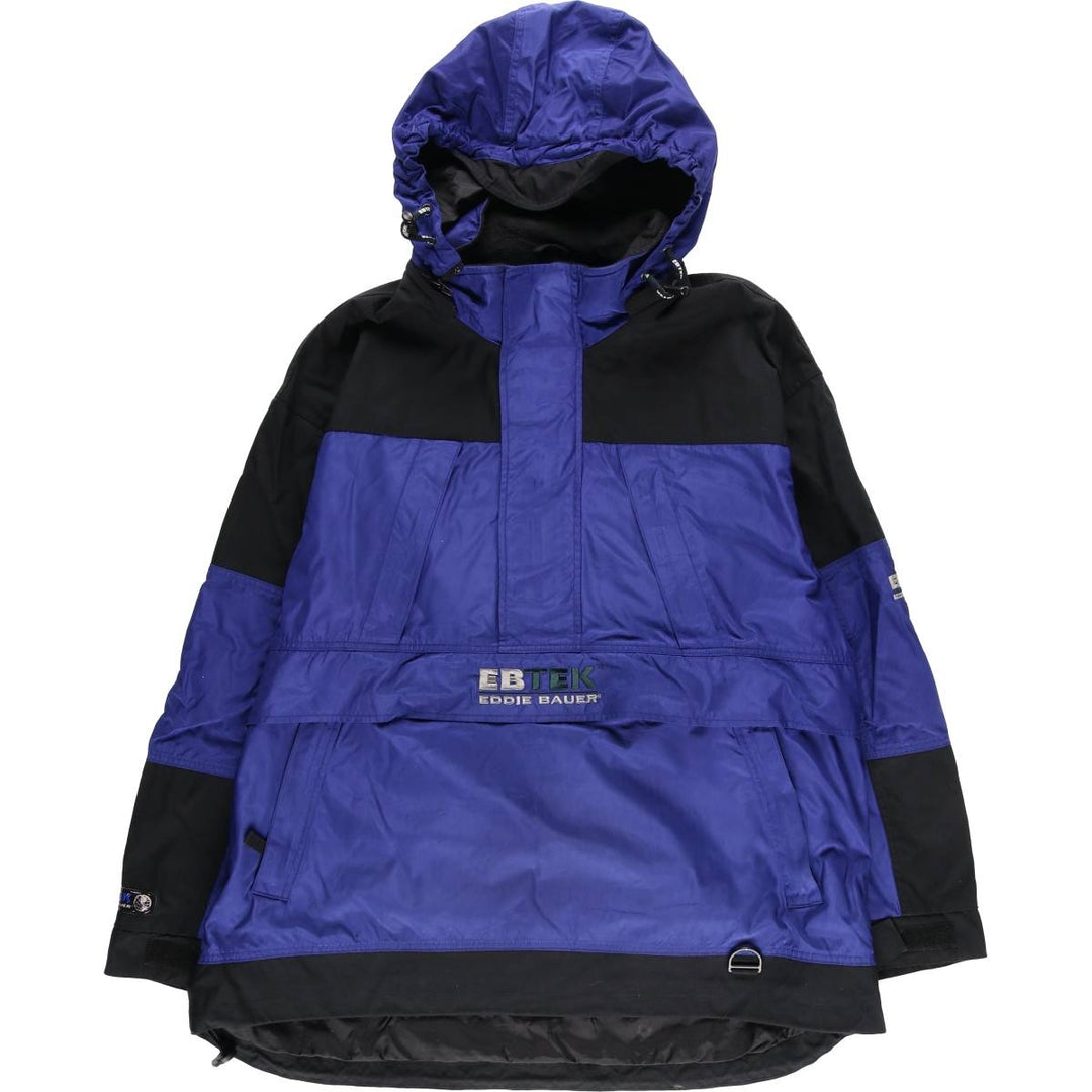 Vintage 90'S Eddie Bauer EBTEK Anorak Parka, Men's XL Nylon Purple type blue-purple Vintage Second Hand