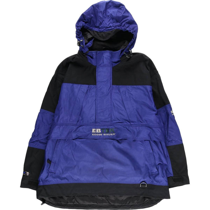 Vintage 90'S Eddie Bauer EBTEK Anorak Parka, Men's XL Nylon Purple type blue-purple Vintage Second Hand