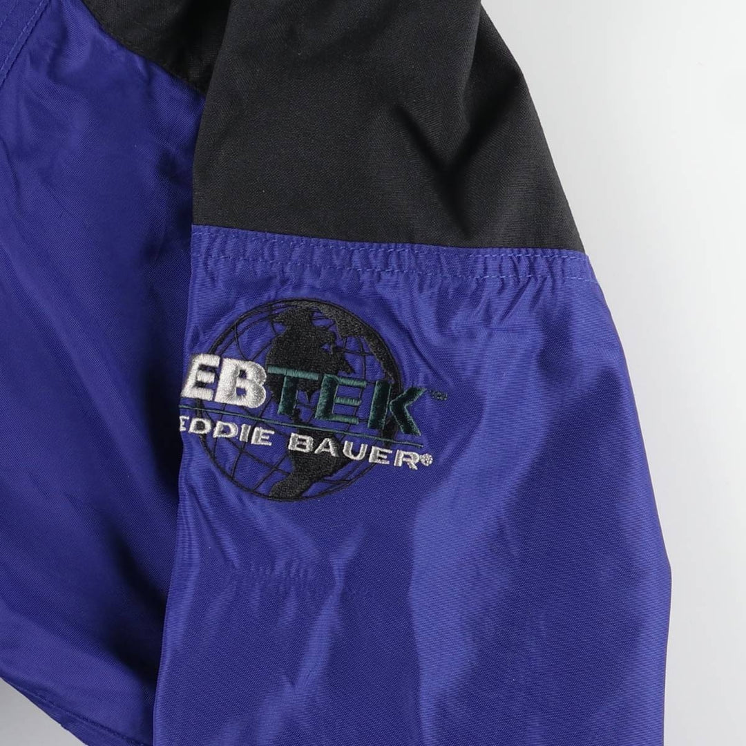 Vintage 90'S Eddie Bauer EBTEK Anorak Parka, Men's XL Nylon Purple type blue-purple Vintage Second Hand