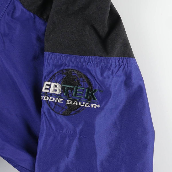 Vintage 90'S Eddie Bauer EBTEK Anorak Parka, Men's XL Nylon Purple type blue-purple Vintage Second Hand