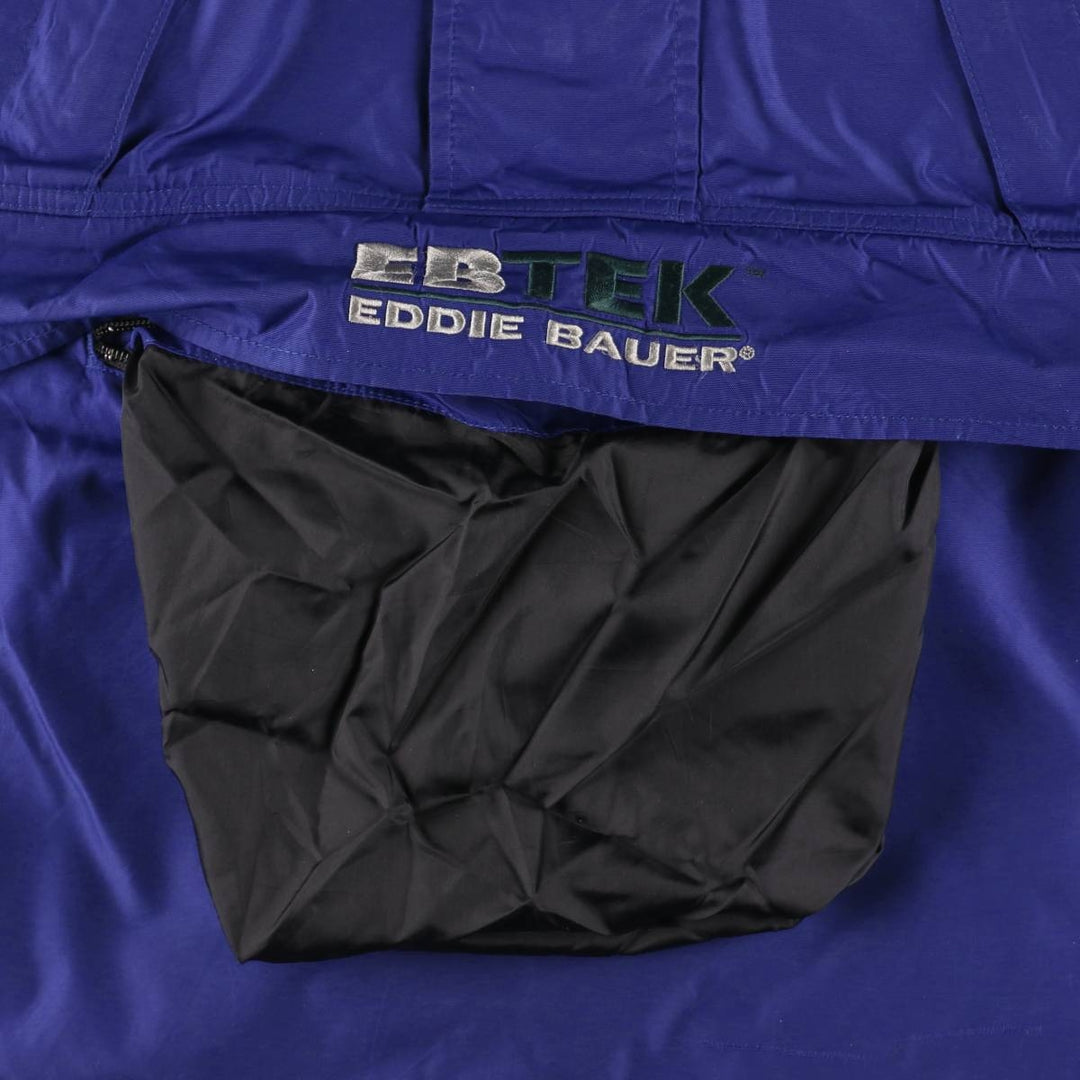 Vintage 90'S Eddie Bauer EBTEK Anorak Parka, Men's XL Nylon Purple type blue-purple Vintage Second Hand