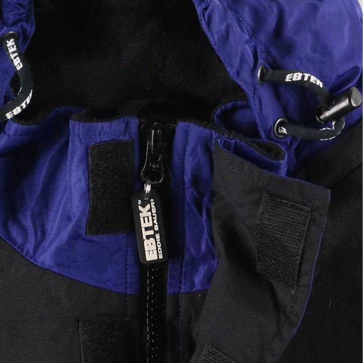 Vintage 90'S Eddie Bauer EBTEK Anorak Parka, Men's XL Nylon Purple type blue-purple Vintage Second Hand