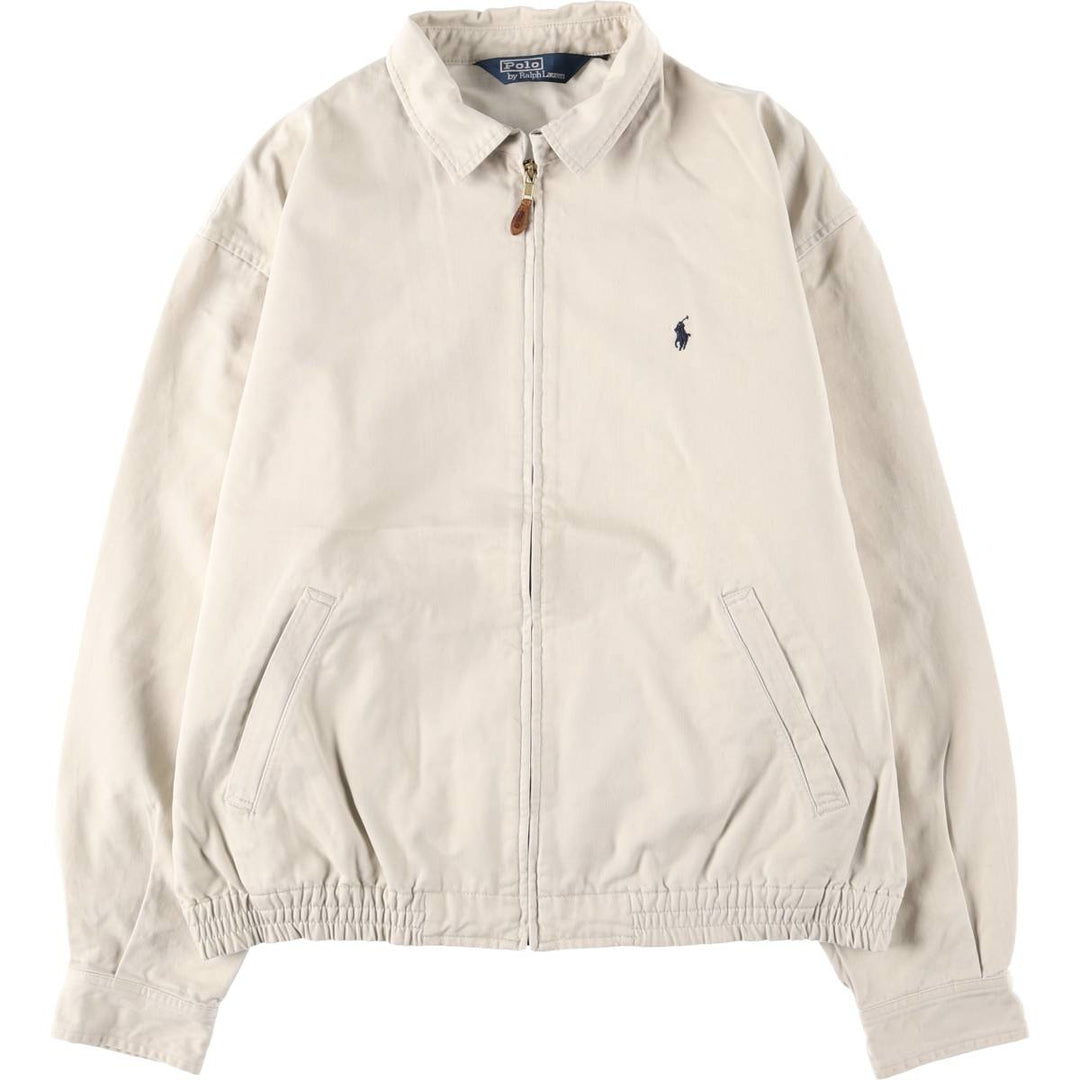 Ralph Lauren POLO by Ralph Lauren Swing Top Sports Jacket Men's L size cotton Beige type Vintage Second Hand