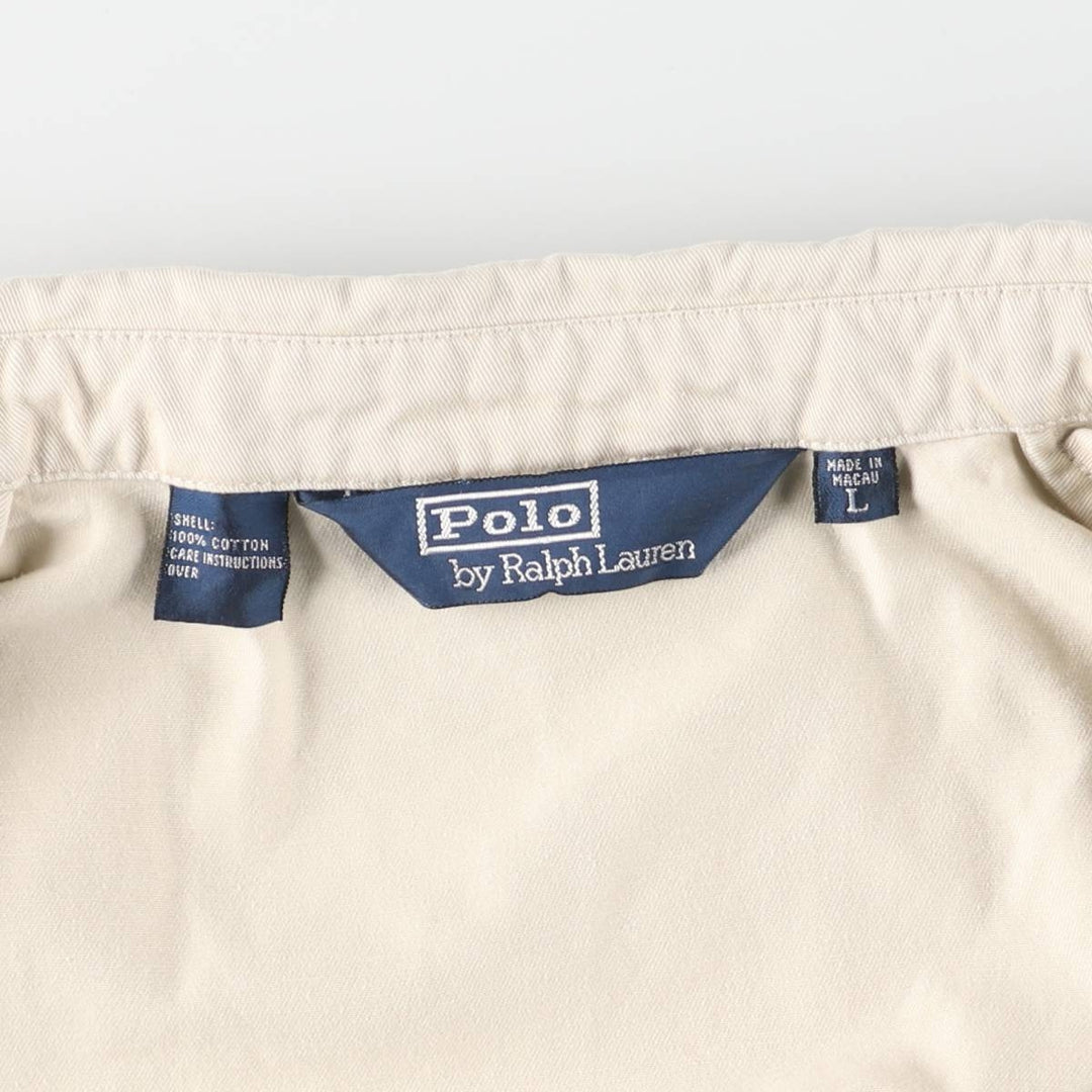 Ralph Lauren POLO by Ralph Lauren Swing Top Sports Jacket Men's L size cotton Beige type Vintage Second Hand