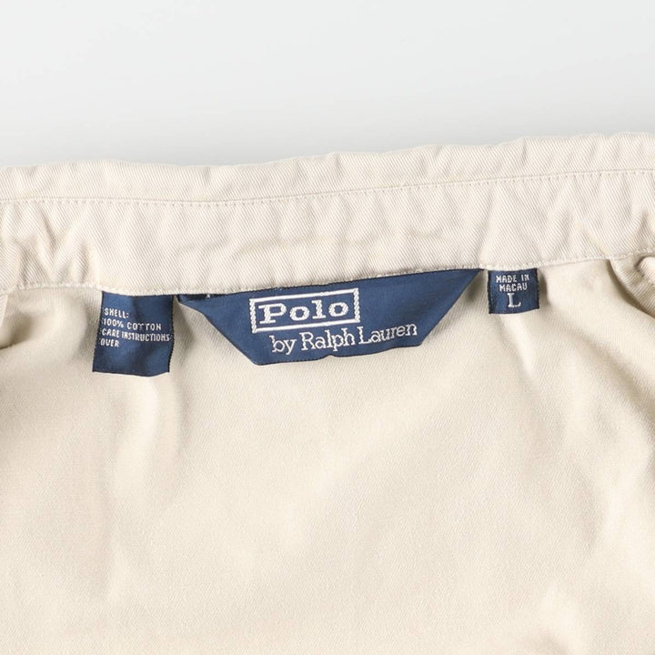 Ralph Lauren POLO by Ralph Lauren Swing Top Sports Jacket Men's L size cotton Beige type Vintage Second Hand