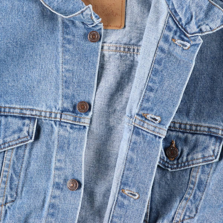 90'S Vintage Levi's Denim Jacket, Men's Size XL unclear blue type Vintage Second Hand
