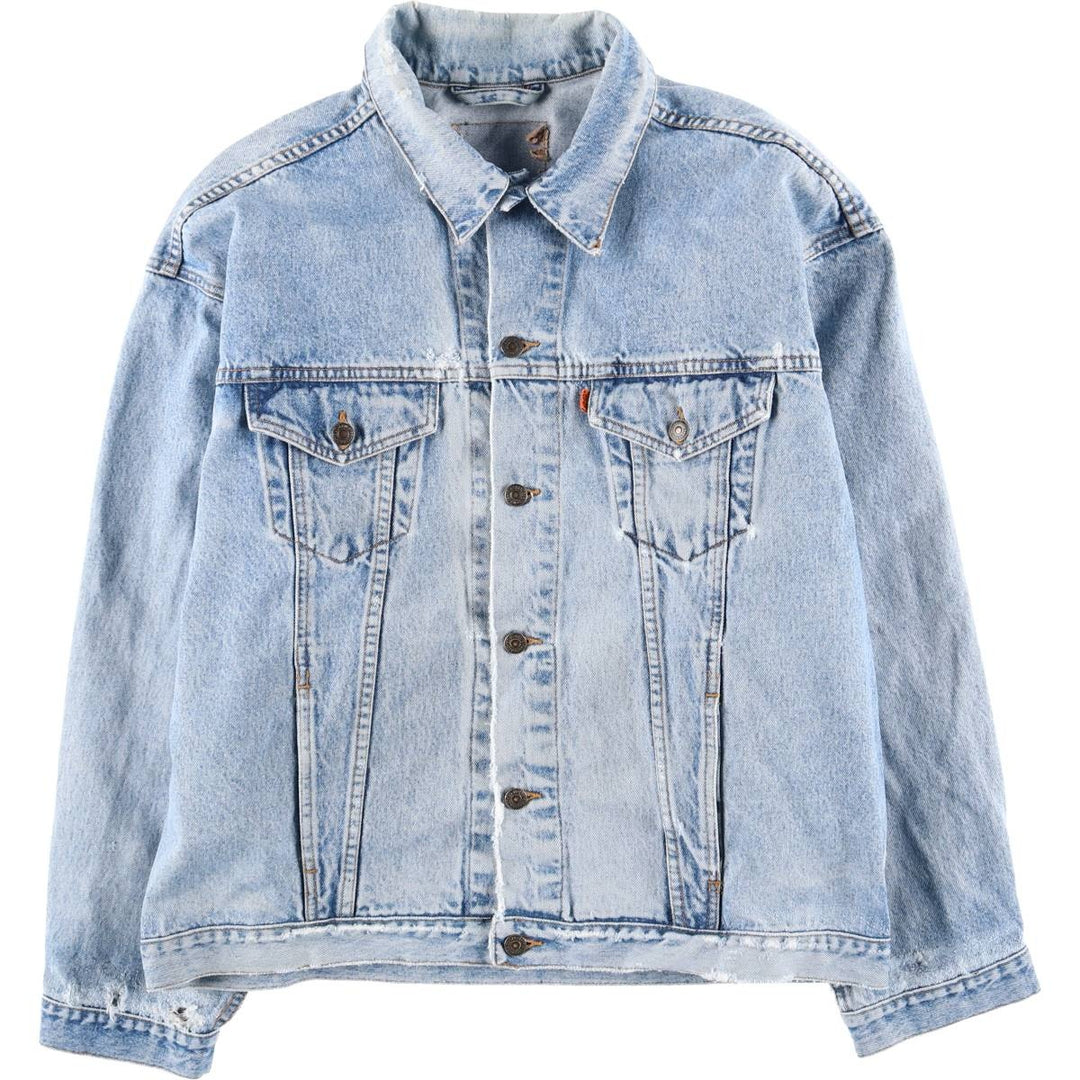Vintage 1980'S Levi's 70511-0289 Orange Tab Denim Jacket, Men's Size XL cotton blue type Vintage Second Hand