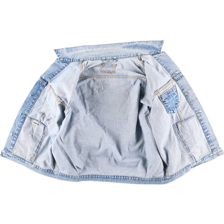 Vintage 1980'S Levi's 70511-0289 Orange Tab Denim Jacket, Men's Size XL cotton blue type Vintage Second Hand