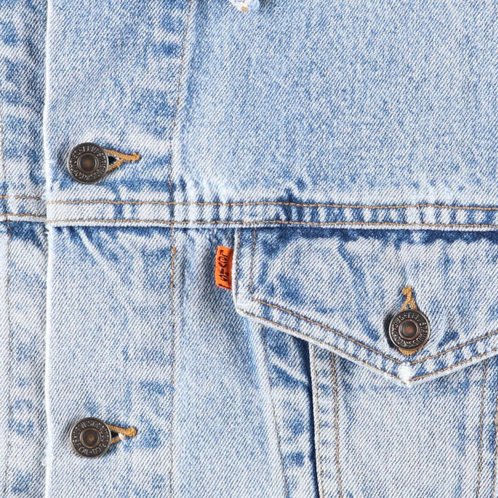 Vintage 1980'S Levi's 70511-0289 Orange Tab Denim Jacket, Men's Size XL cotton blue type Vintage Second Hand