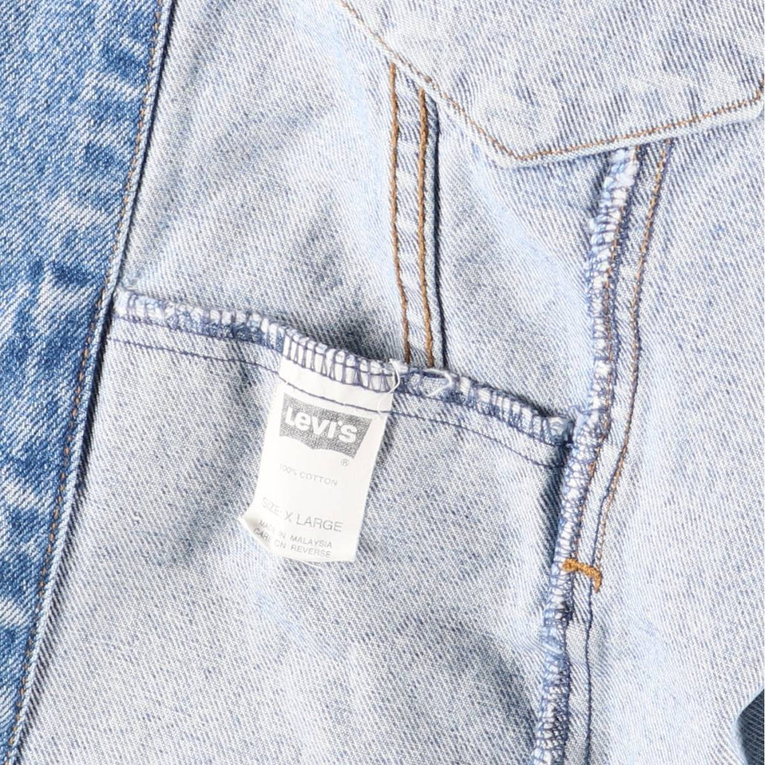 Vintage 1980'S Levi's 70511-0289 Orange Tab Denim Jacket, Men's Size XL cotton blue type Vintage Second Hand