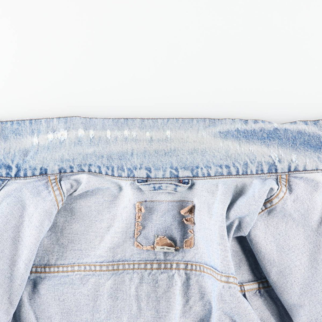Vintage 1980'S Levi's 70511-0289 Orange Tab Denim Jacket, Men's Size XL cotton blue type Vintage Second Hand