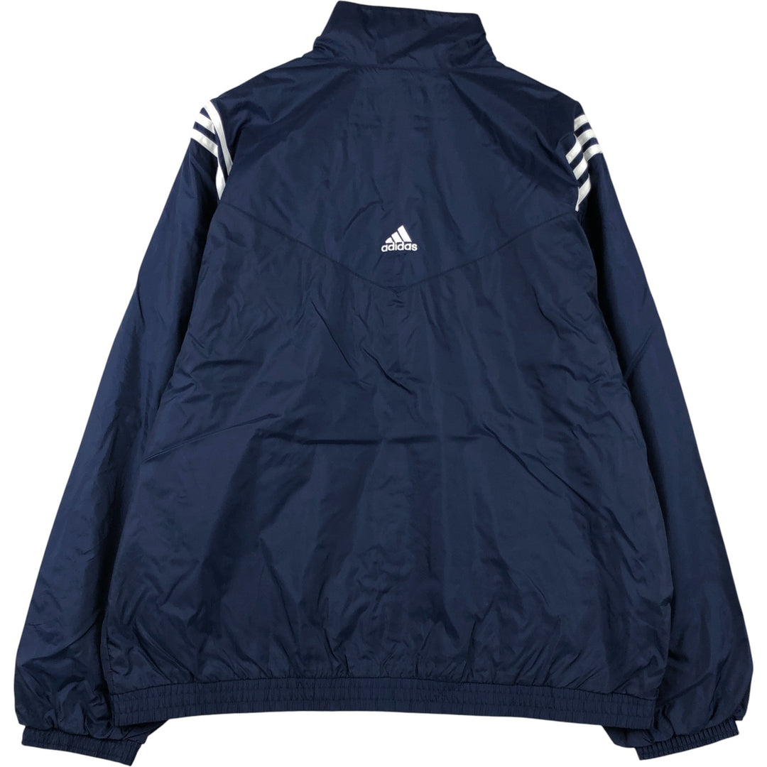 90s~00'S Adidas nylon jacket, men's XL size Nylon navy blue type Vintage Second Hand