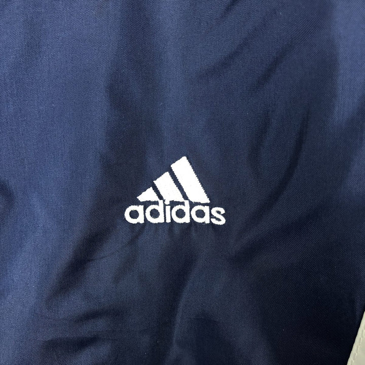 90s~00'S Adidas nylon jacket, men's XL size Nylon navy blue type Vintage Second Hand