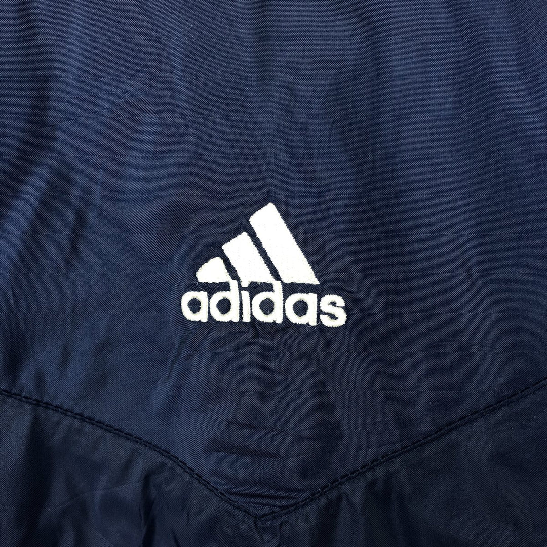 90s~00'S Adidas nylon jacket, men's XL size Nylon navy blue type Vintage Second Hand