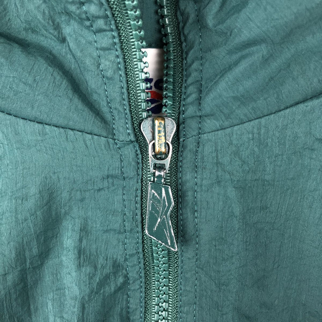 90'S Reebok Back Logo Nylon Jacket Men's Size L Vintage Nylon dark green Vintage Second Hand