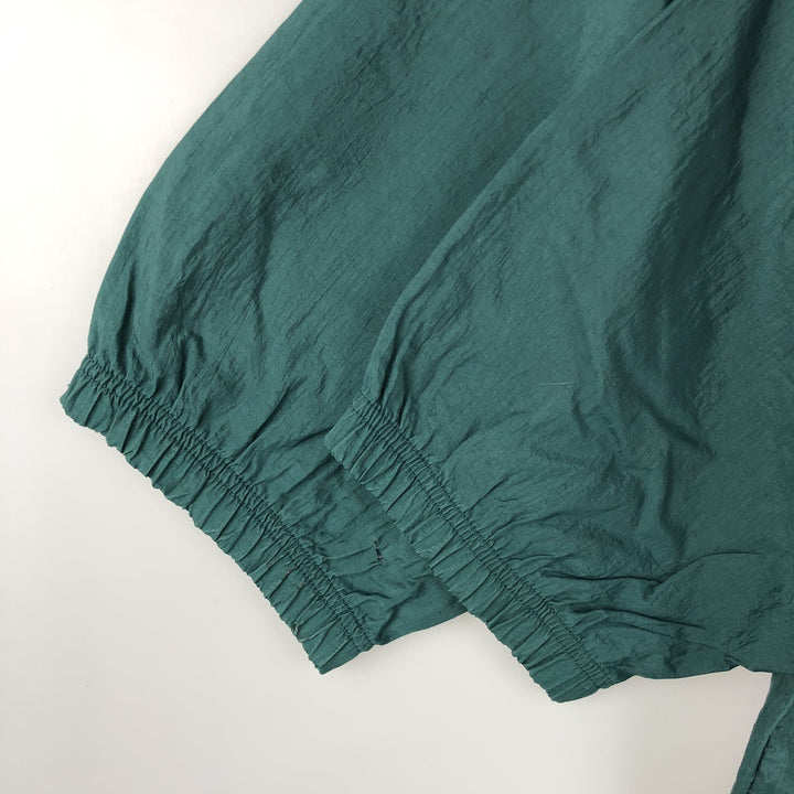 90'S Reebok Back Logo Nylon Jacket Men's Size L Vintage Nylon dark green Vintage Second Hand