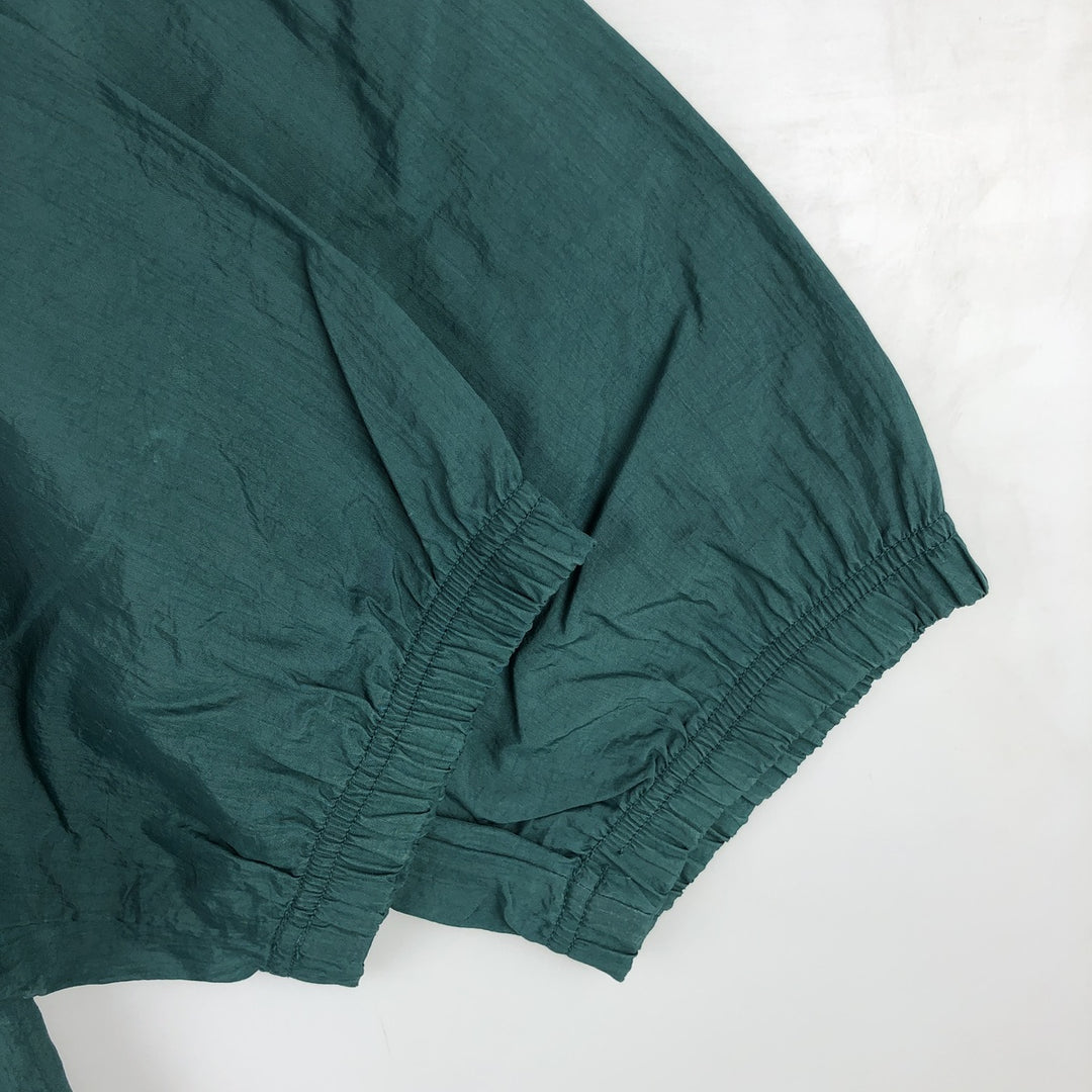 90'S Reebok Back Logo Nylon Jacket Men's Size L Vintage Nylon dark green Vintage Second Hand
