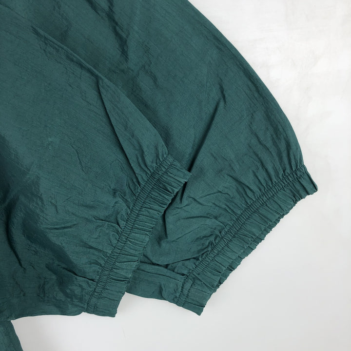90'S Reebok Back Logo Nylon Jacket Men's Size L Vintage Nylon dark green Vintage Second Hand