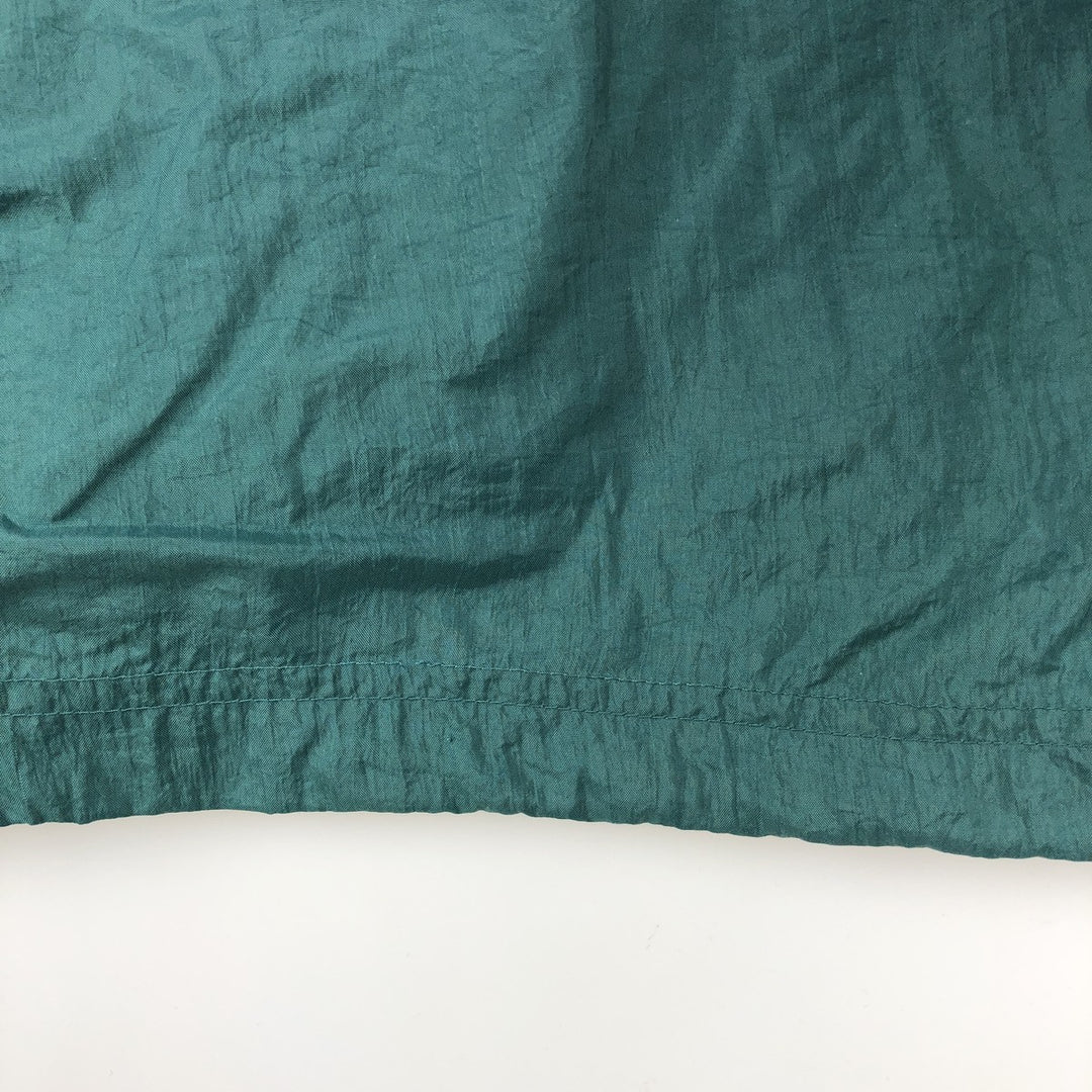 90'S Reebok Back Logo Nylon Jacket Men's Size L Vintage Nylon dark green Vintage Second Hand