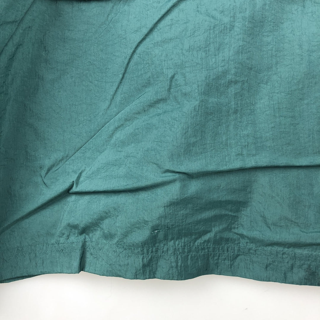 90'S Reebok Back Logo Nylon Jacket Men's Size L Vintage Nylon dark green Vintage Second Hand