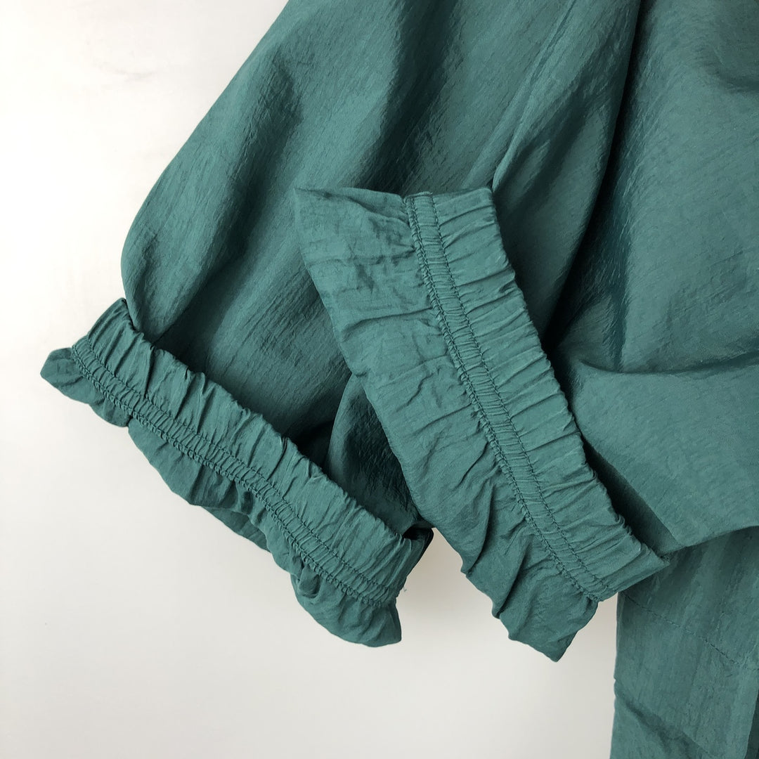 90'S Reebok Back Logo Nylon Jacket Men's Size L Vintage Nylon dark green Vintage Second Hand