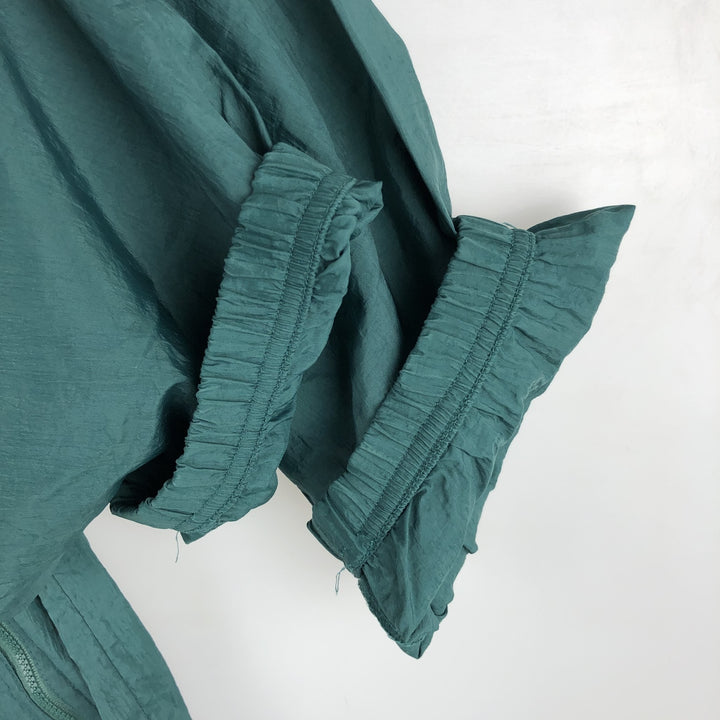 90'S Reebok Back Logo Nylon Jacket Men's Size L Vintage Nylon dark green Vintage Second Hand