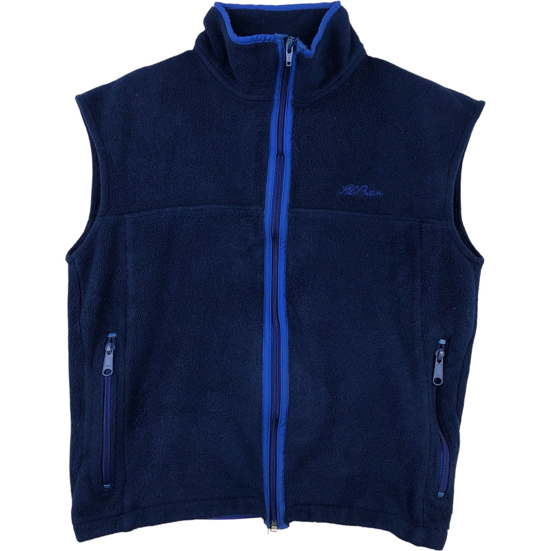 1990'S Vintage LL Bean Fleece Vest, Women's Size Medium unclear navy blue type Vintage Second Hand