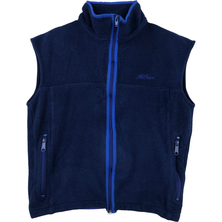 1990'S Vintage LL Bean Fleece Vest, Women's Size Medium unclear navy blue type Vintage Second Hand