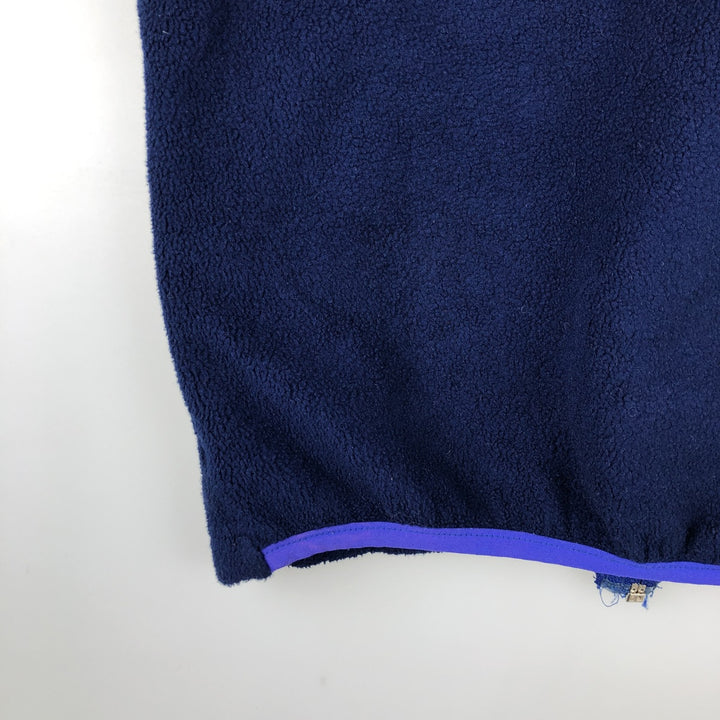 1990'S Vintage LL Bean Fleece Vest, Women's Size Medium unclear navy blue type Vintage Second Hand
