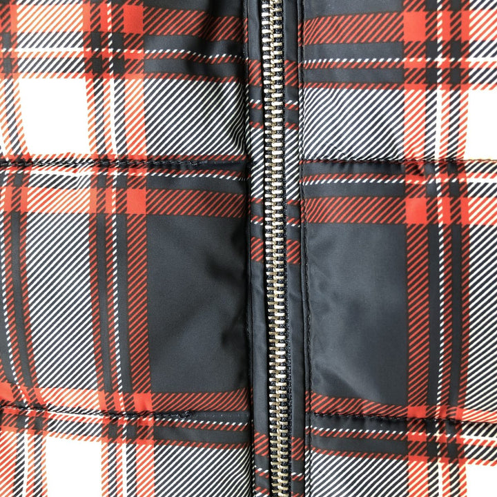 Tommy Hilfiger tartan check padded vest, size M, women's polyester navy blue type Vintage Second Hand