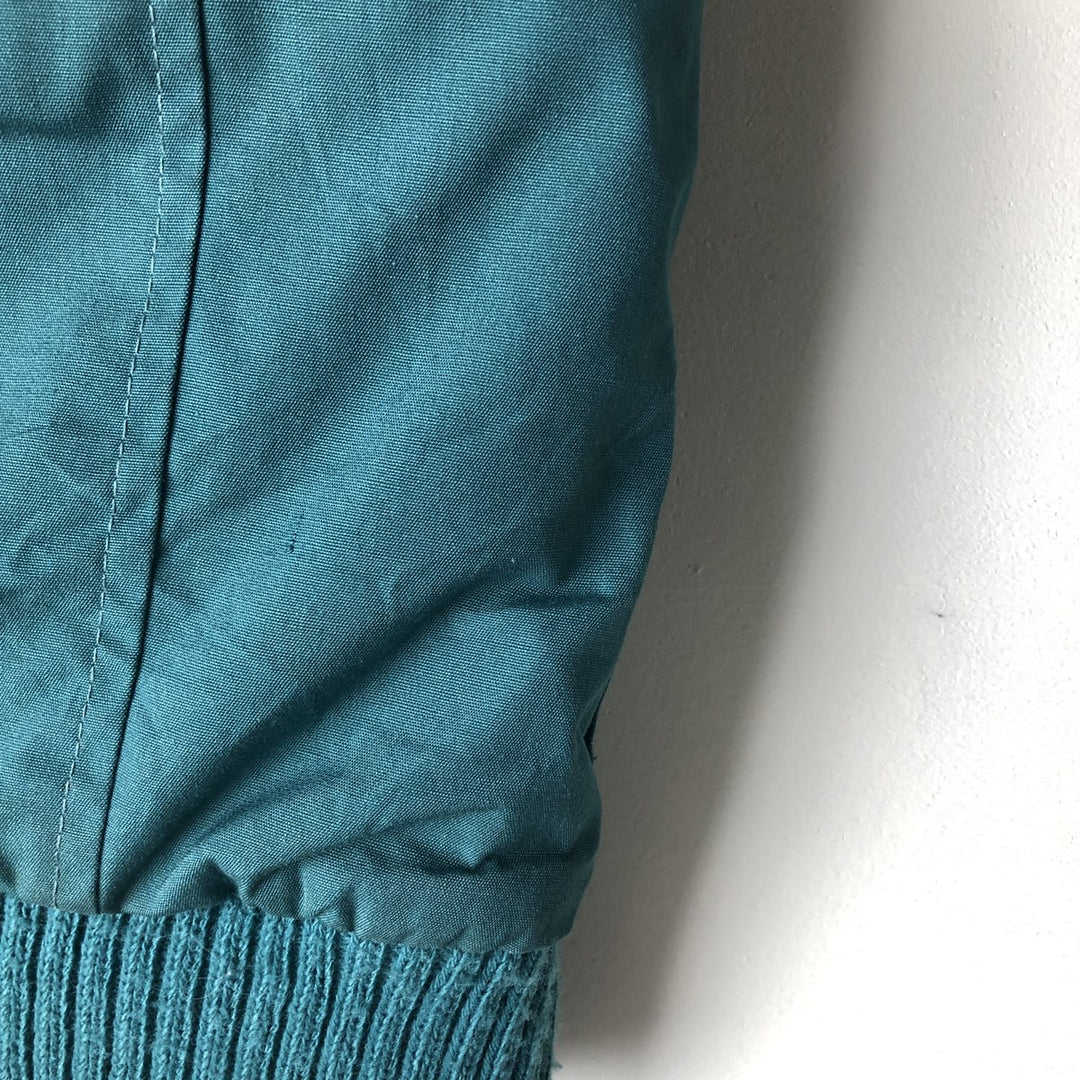 1970'S WOOLRICH shawl collar reversible padded vest, made in the USA, women's size L polyester green type Vintage Second Hand