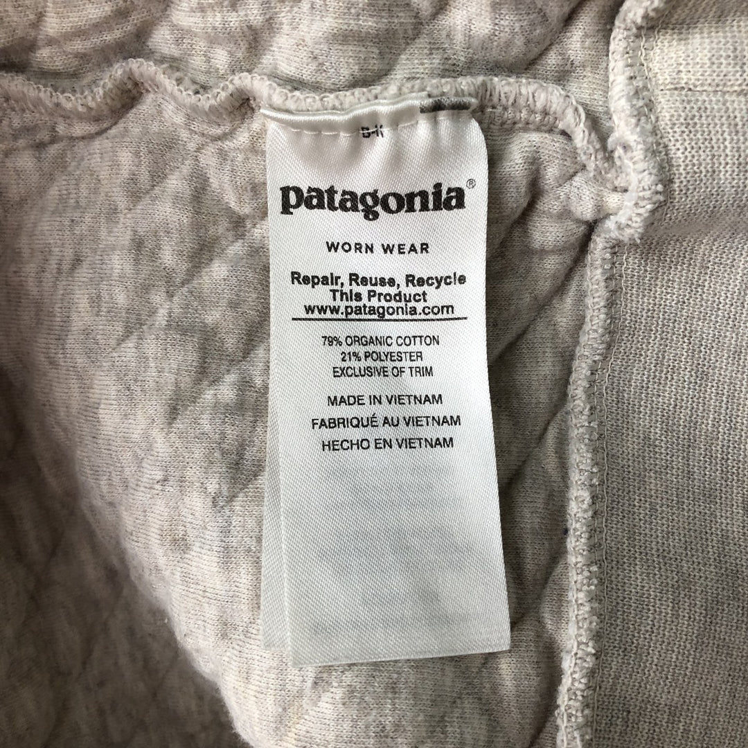 Patagonia Organic Cotton Diamond Quilt Half-Snap Sweatshirt, Women's Size L cotton gray type Vintage Second Hand