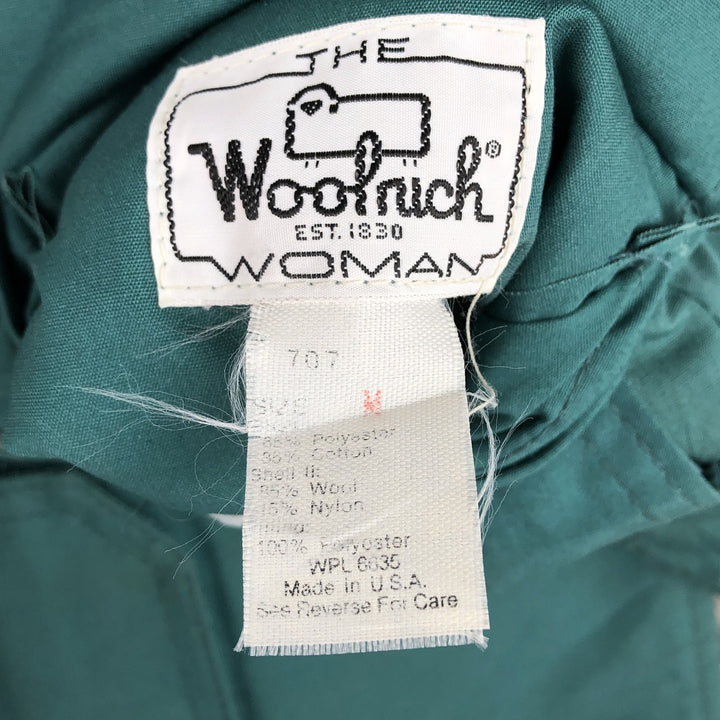 1970'S WOOLRICH Check Pattern Reversible Padded Vest, Made in USA, Women's Size M polyester green type Vintage Second Hand